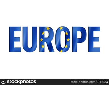 European union flag text font. Europe symbol background. European union flag text font
