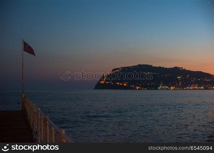 Evening at Alanya coast. Evening at Alanya coast, Turkey