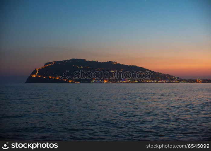 Evening at Alanya coast. Evening at Alanya coast, Turkey