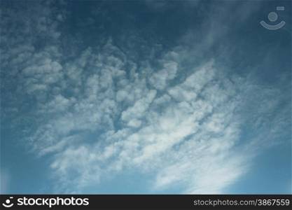 Evening landscape with beautiful pale picturesque clouds. landscape with clouds