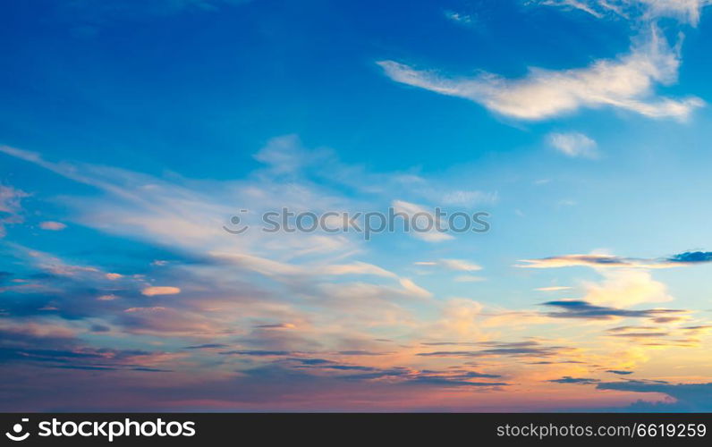 Evening sky with dramatic clouds. Evening sky with clouds