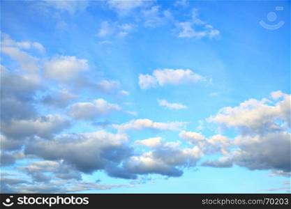 Evening sky with picturesque clouds