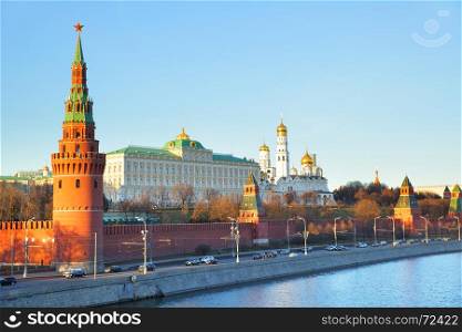 Evening view of The Moscow Kremlin, Russia