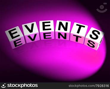 Events Dice Representing Functions Experiences and Occurrences