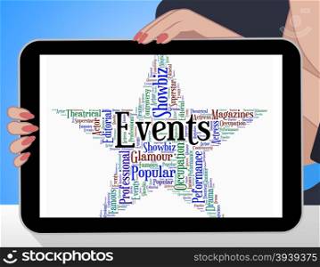 Events Star Showing Words Occasion And Ceremony