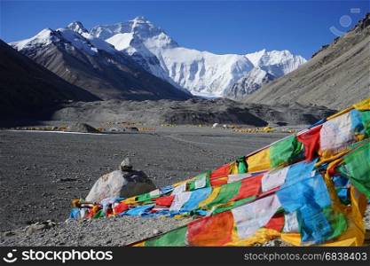 Everest base camp in Tibet, China