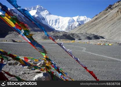 Everest base camp in Tibet, China