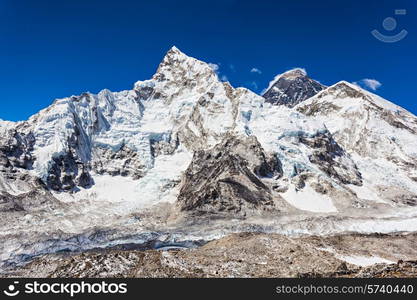 Everest, Nuptse and Lhotse landscape, Himalaya, Nepal