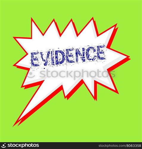 evidence blue wording on Speech bubbles Background Green-yellow
