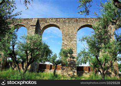 Evora aqueduct, south of Portugal.