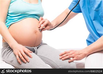 examination of a pregnant woman obstetrician-gynecologist