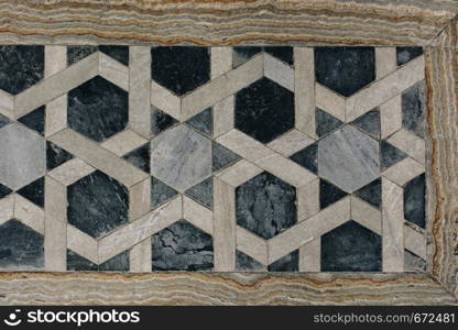 Example of applied Ottoman art patterns on stone