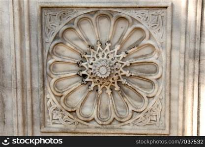 Example of Ottoman art patterns applied on stone