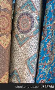 Examples of colorful fabric of various color and type