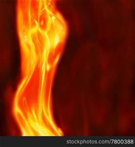 excellent abstract art image depicting glowing female body fire and flames