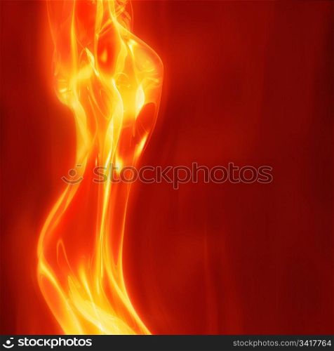 excellent abstract art image depicting glowing female body fire theme