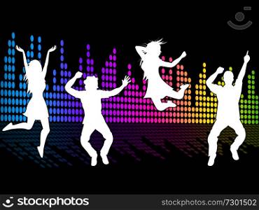 Excitement Dancing Showing Sound Track And Musical