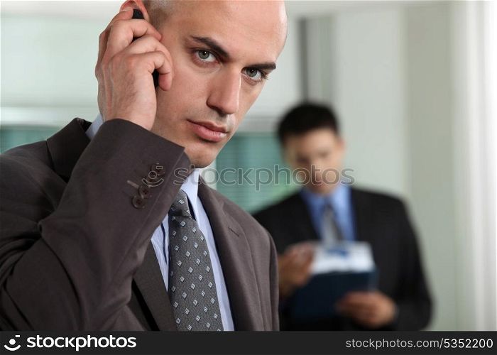 executive on the phone
