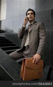 Executive talking on his phone