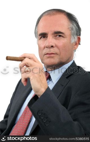 Executive with a cigar