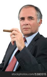 Executive with a cigar