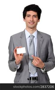 Executive with business card