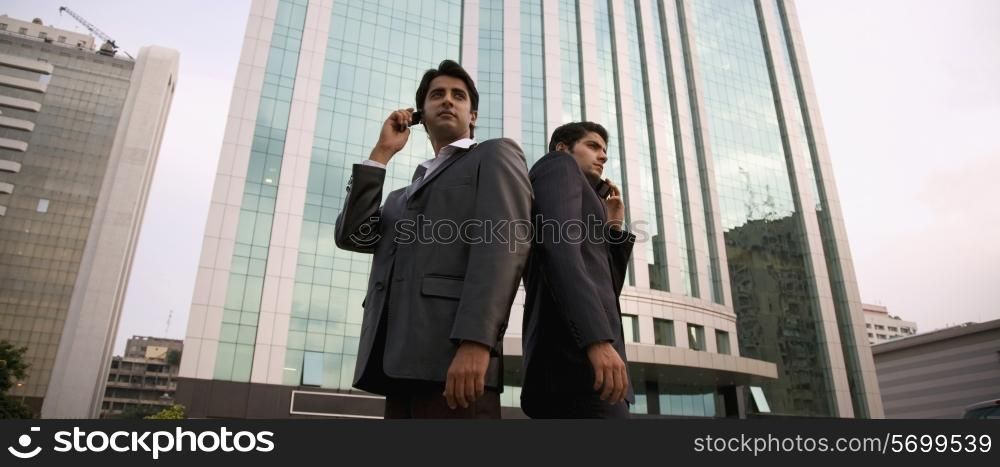 Executives talking on phone