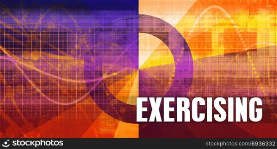 Exercising Focus Concept on a Futuristic Abstract Background. Exercising