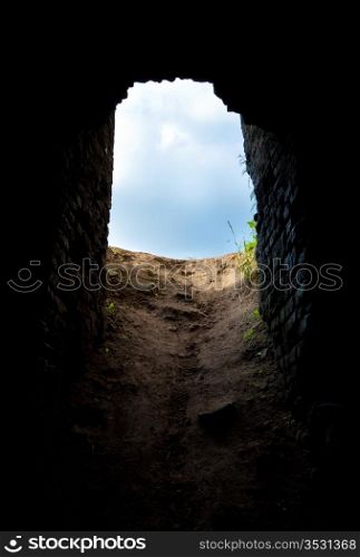 exit from the dungeon of old castle