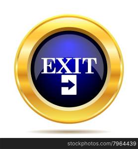 Exit icon. Internet button on white background.