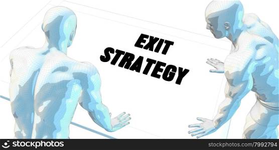 Exit Strategy Discussion and Business Meeting Concept Art. Exit Strategy