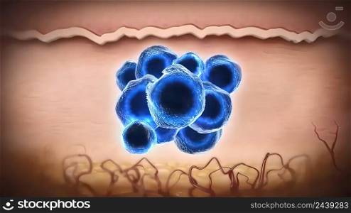 Exosomes are bi-lipid membranous vesicles containing protein, lipid and nucleic acid contents that are excreted from cells.3D illustration. Exosomes are found in blood plasma, breast milk, cerebrospinal fluid, saliva and urine.