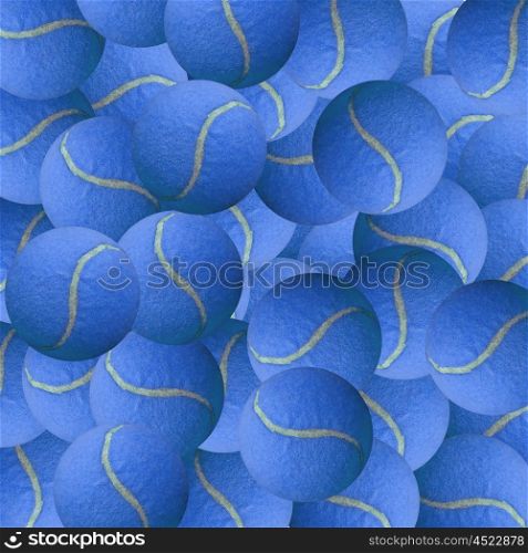 exotic blue color tennis ball as sport background
