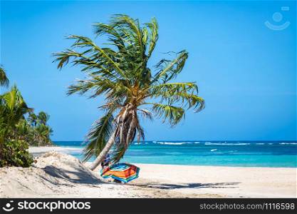 Exotic carribean shore of Puerto Rico Flamenco beach shore. Exotic carribean shore of Puerto Rico Flamenco beach