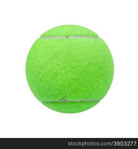 exotic green color tennis ball isolated on white background