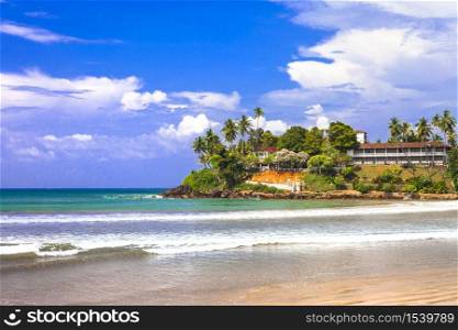 Exotic tropical hollidays - tranquil beautiful beaches of Sri Lanka island. Becahes of Sri Lanka
