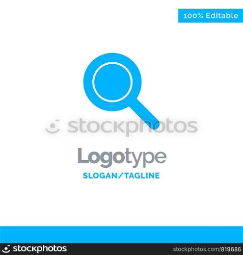 Expanded, Search, Ui Blue Solid Logo Template. Place for Tagline