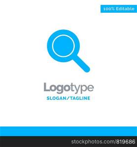 Expanded, Search, Ui Blue Solid Logo Template. Place for Tagline
