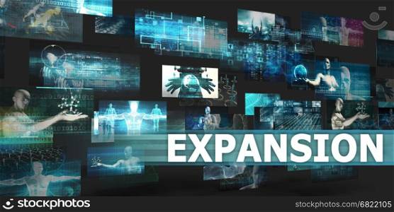 Expansion Presentation Background with Technology Abstract Art. Expansion