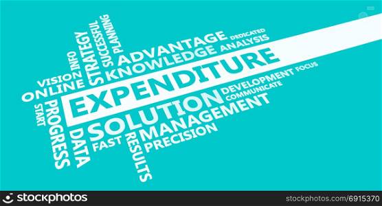 Expenditure Presentation Background in Blue and White. Expenditure Presentation Background