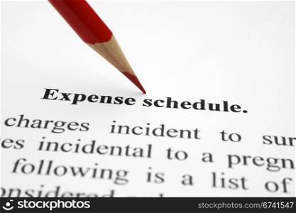 Expense schedule