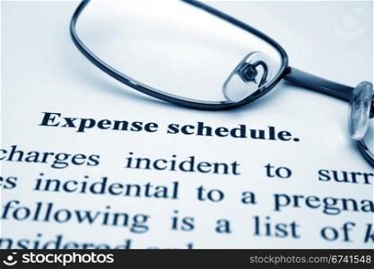 Expense schedule