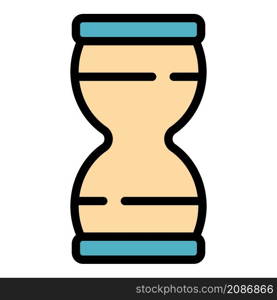 Experience hourglass icon. Outline experience hourglass vector icon color flat isolated. Experience hourglass icon color outline vector