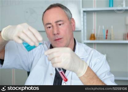 experiment scientist in the microbiology laboratory