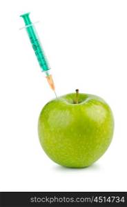 Experiment with apple and syringes