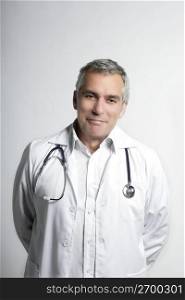 expertise doctor senior gray hair smiling portrait