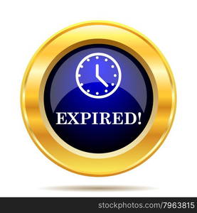 Expired icon. Internet button on white background.