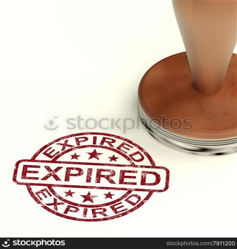Expired Stamp Showing Product Validity Ended. Expired Stamp Shows Product Validity Ended