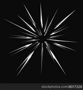 Explode Flash, Cartoon Explosion, Star Burst Isolated on Dark Background