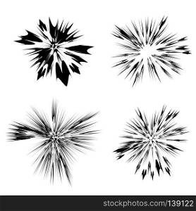 Explode Flash, Cartoon Explosion, Star Burst Isolated on White Background. Explode Flash, Cartoon Explosion, Star Burst on White Background